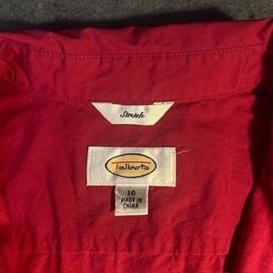 TALBOTS women's STRETCH‎ Long Sleeve Sz 16 Button-Down BLOUSE shirt TOP